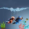 Floating Diver Aquarium Ornament - Realistic Submarine Diver Decoration for Fish Tank, Adds Fun & Style To Your Aquatic Setup