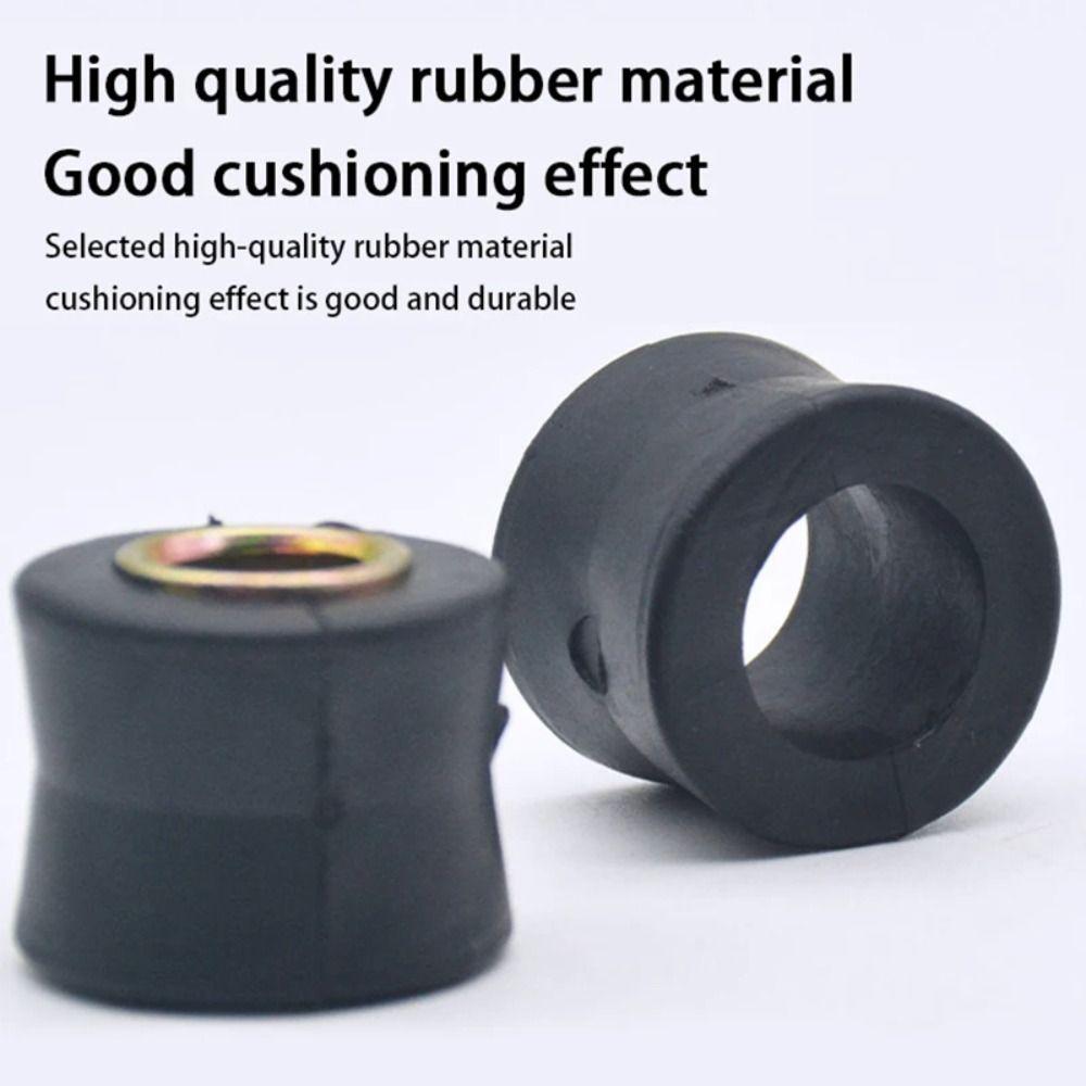 4Pcs Fixed Ring Shock Absorber Bushes 10MM 12MM Black Rubber Sleeve Motorcycle Electric Vehicle Universal Buffer Rubber Ring
