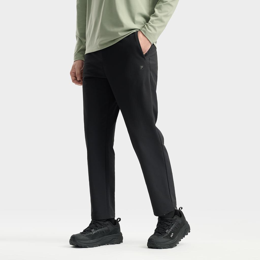 Fila White Classic Fashion Simple Comfortable Light Business Versatile Straight Leg Woven Casual Pants Men Pants F11M543801FBK