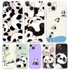 Phone Case For iPhone 17 Cases iPhone Air 16 15 12 13 14 Pro Max 7 8 Plus 16Pro iPhone11 Clear Soft Cover Cartoon Panda
