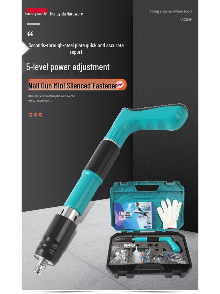 Green Silent Mini Ceiling Nail Gun Tool