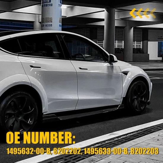 For Tesla Model Y - Left + Right Side Rear View Side Mirror Cover Black