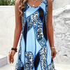 Paisley Leopard Pattern Design Quick Dry Women's Casual Tank Top Dress