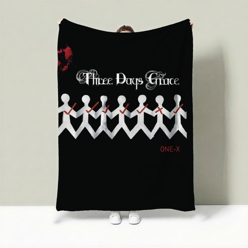 Band T-Three Days Grace Throw Lightweight 240g Flannel Blanket Soft Skin-friendly for Summer Cooling 75cmx90cm