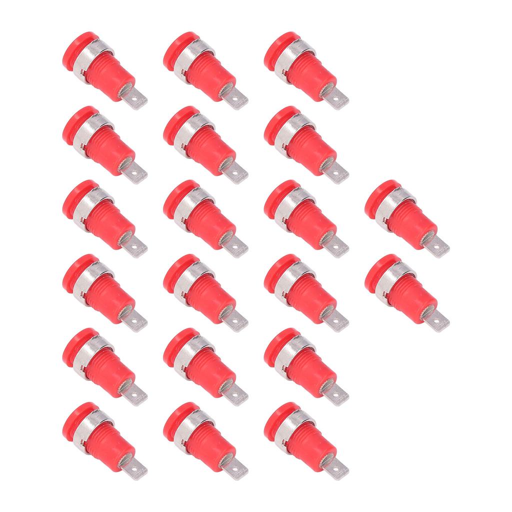20Pcs Banana Socket 4mm Strong Connectivity Corrosion Resistance Good Performance Electrical Test AccessoriesRed
