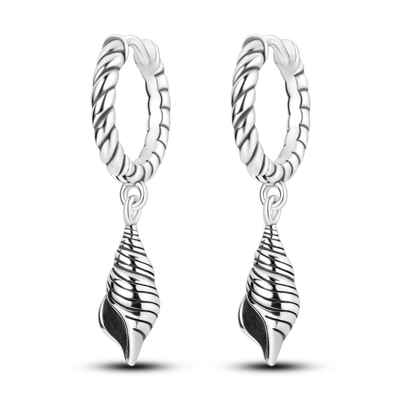 

925 Silver Starfish Shell Ocean Series Drop Earrings For Woman Fashion Party Fine Gifts Elegant Jewelry Accessories