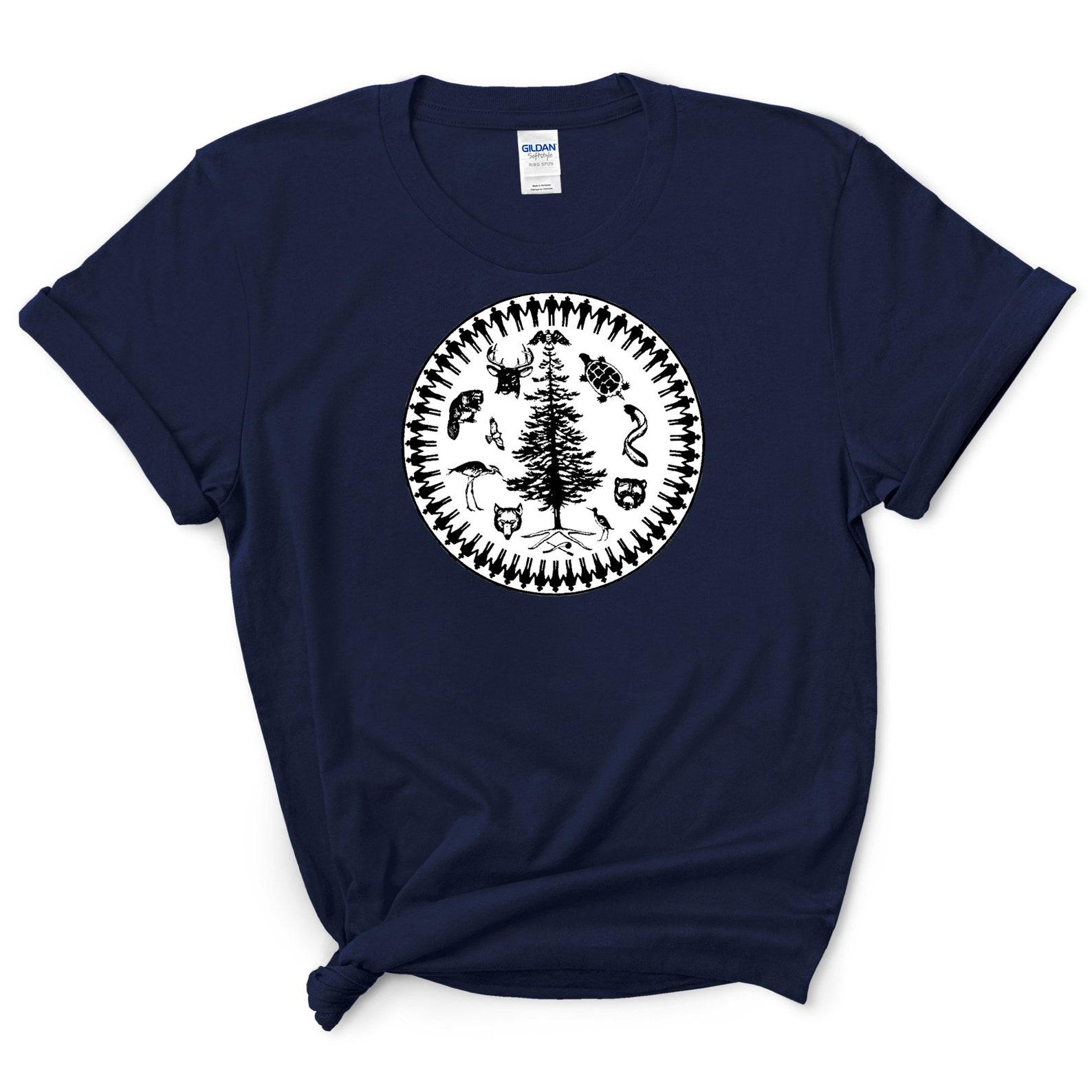 Montreal Tree Of Peace Shirt | The Great Peace Of Montreal T Shirt | Iroquois Shirt | First Nations Great Peace Treaty | Unisex Tshirt S