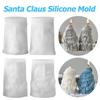 Aroma Candle Plaster Resin Ornaments Molds Santa Claus Candle Silicone Molds for DIY Candle Making Polymer Clay Craft Plaster