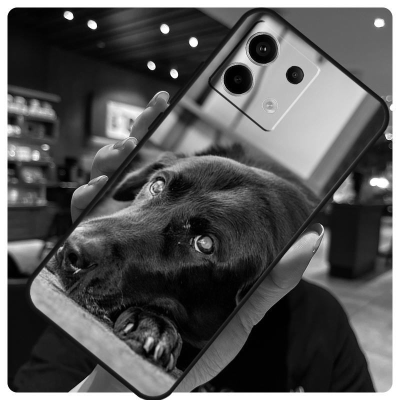 Black Labrador Dog Case For Xiaomi Redmi Note 13 12 9 10 11 14 15 Pro Plus Cover For Redmi 14C 10C 12C 13C 15 C