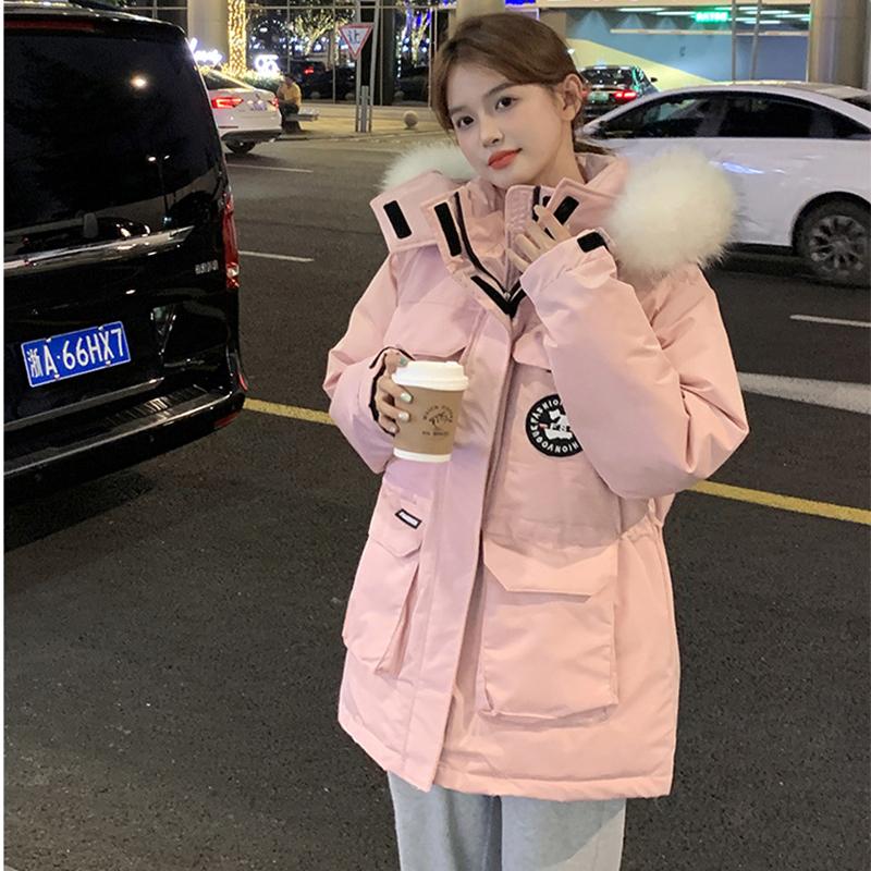 Autumn and Winter Down and Cotton Jackets, Fashionable Women's Clothing, Thick Hooded Cotton Jackets, Loose Cotton Jackets, Workwear Jackets,Outerwear