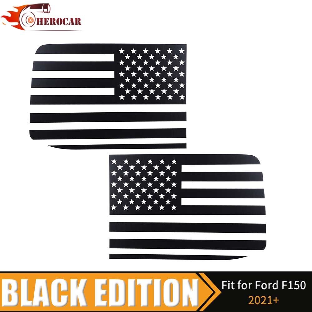Us Flag Rear Window Side Trim Cover Stickers Decal for Ford F150 2015-2020 2PCS