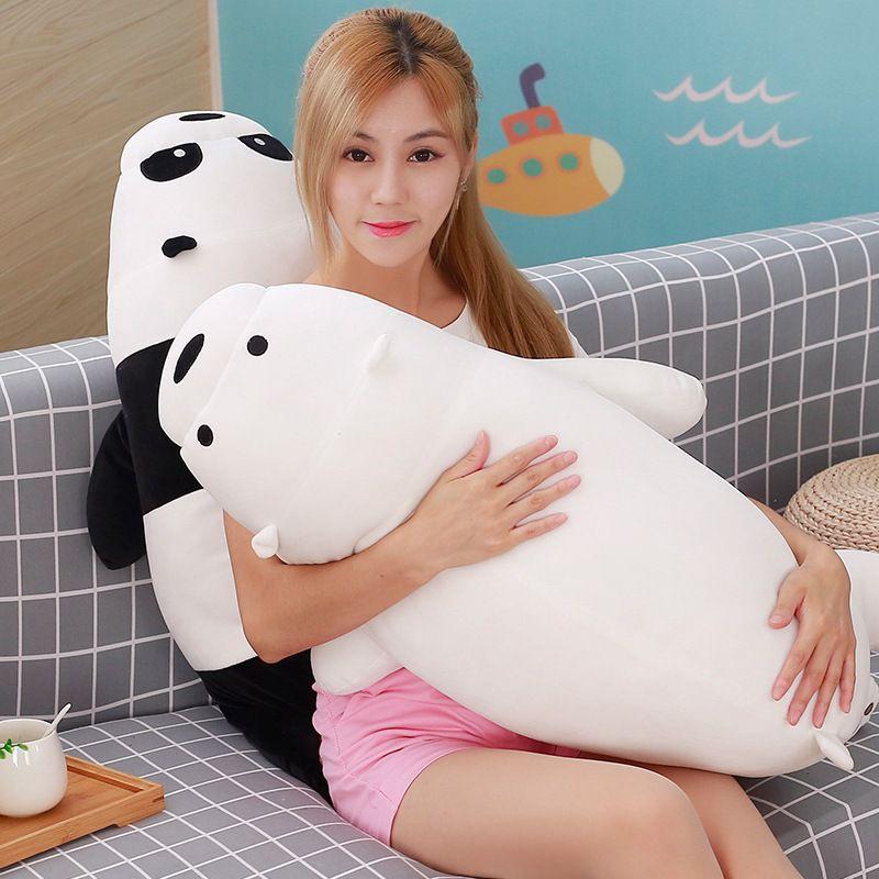 We Bare Bears Pillow Cartoon Bear Grizzly Bear Panda Soft Stuffed Plush Toy Doll Adorable And Cuddly