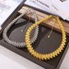 Geometric Minimalist Design Gold-Plated Titanium Steel Necklace - Hip Hop Style Spring Jewelry