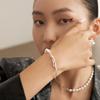 Accessories Irregular Liquid Metal Copper Women Bracelet Korean Style Jewelry Pearls Bracelet
