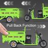 1:12 Skala Legierung Dreirad Motorrad Modellauto Spielzeug Simulation Posttransport Fahrzeug Modelle Kinder Sound Licht Geschenke