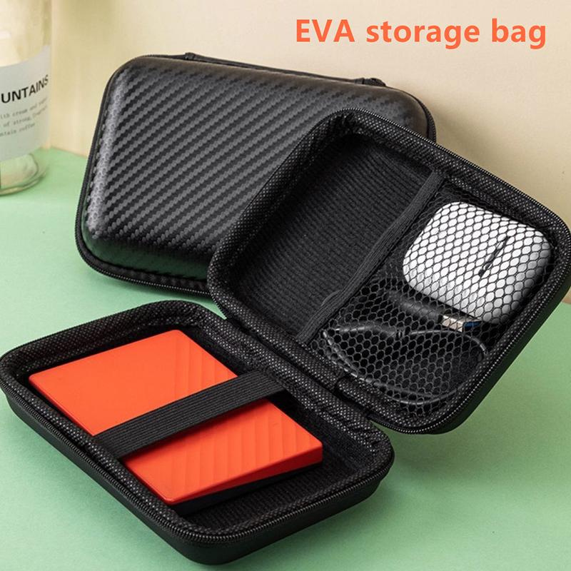 Geantă portabilă Eva cu fermoar pentru încărcător de telefon, aparat de ras, husă de protecție, buzunar pentru depozitare hard disk, cablu de date, căști