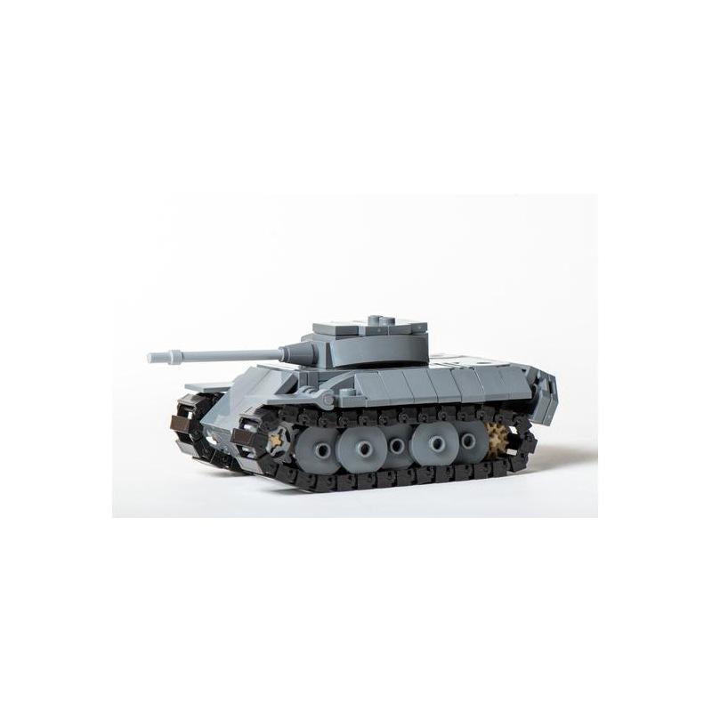 Tracked Tank Building Block Armored Vehicle Assembly Toy Model Compatible Small Particle Set