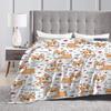 Corgi Decke Niedliches Haustier Hund Corgi Überwurfdecken Superweicher Flanell Gemütliches Cartoon-Muster Tiere Decke Warm Leicht