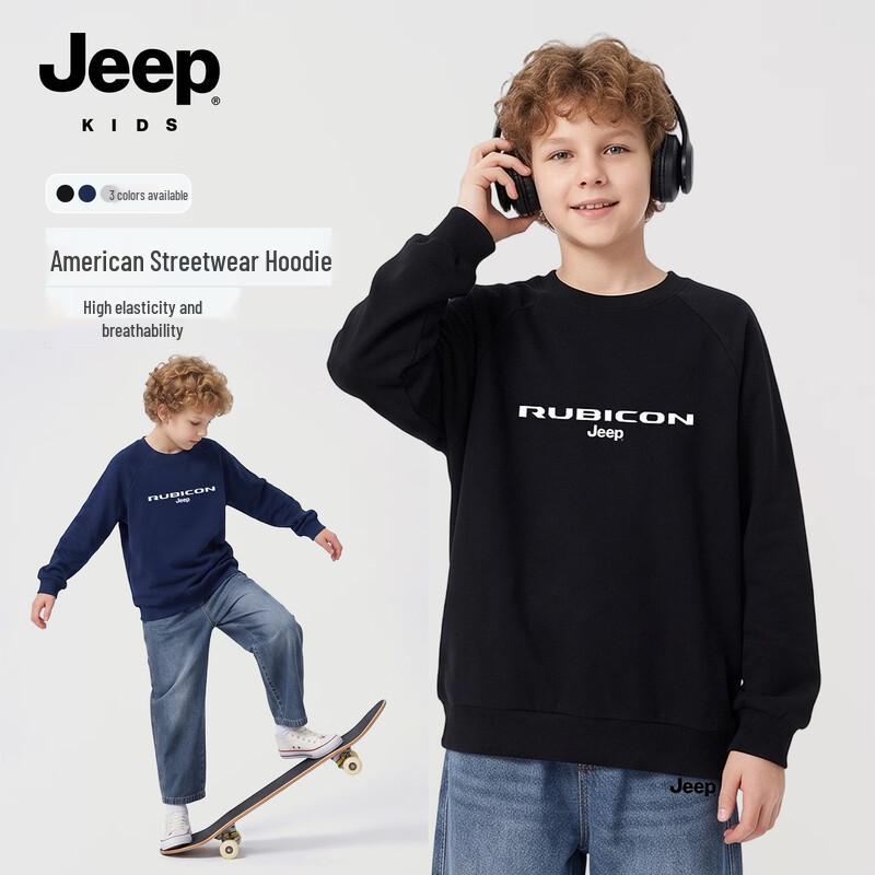 JEEP Boys' Casual Crewneck Pullover Sweatshirt