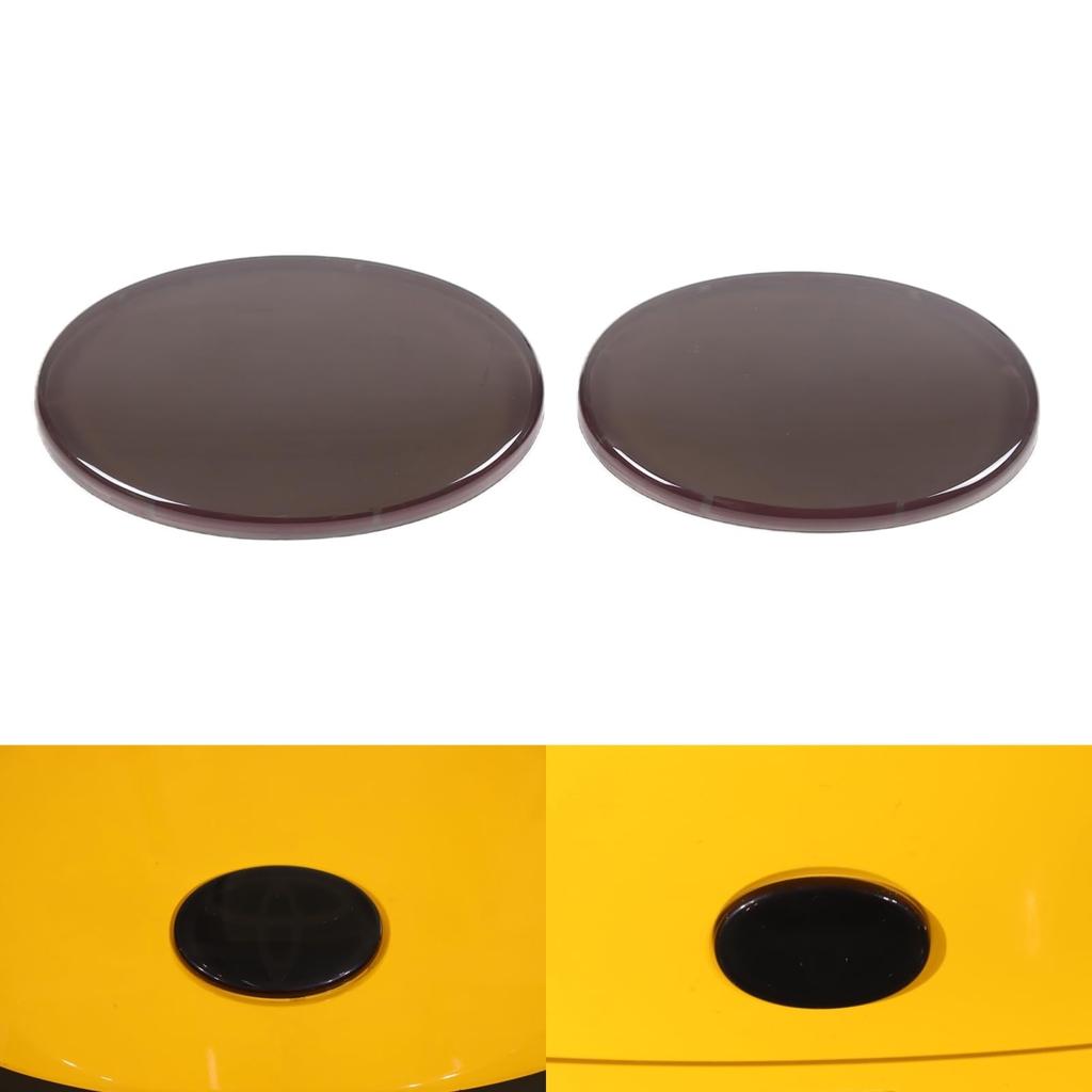 Set of Smoke ABS Emblem Covers for Toyota Supra Front and Rear Decorative Emblem Logo Protection Front and Rear Logo Logo Ring Exterior Car