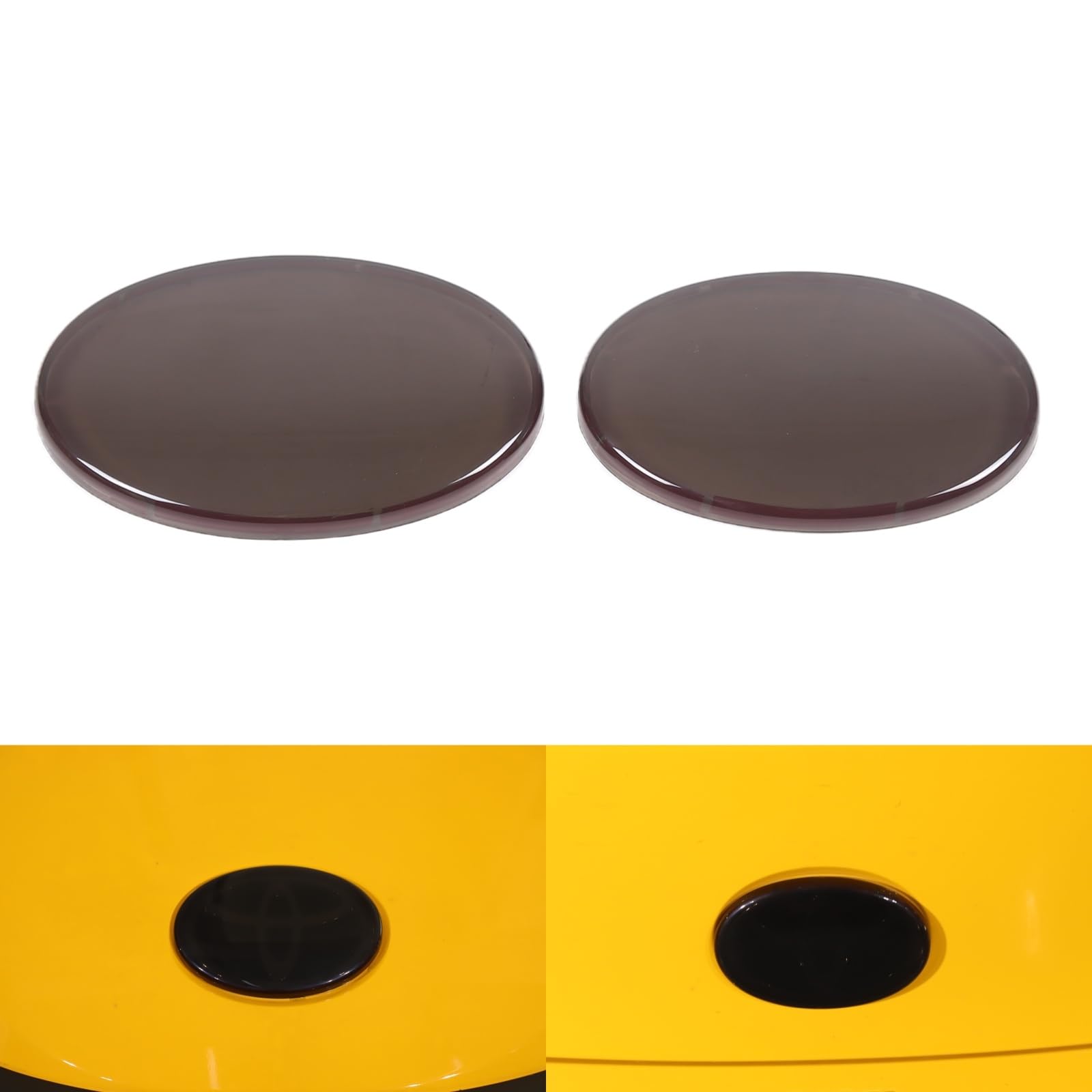 

Set of Smoke ABS Emblem Covers for Toyota Supra Front and Rear Decorative Emblem Logo Protection Front and Rear Logo Logo Ring Exterior Car