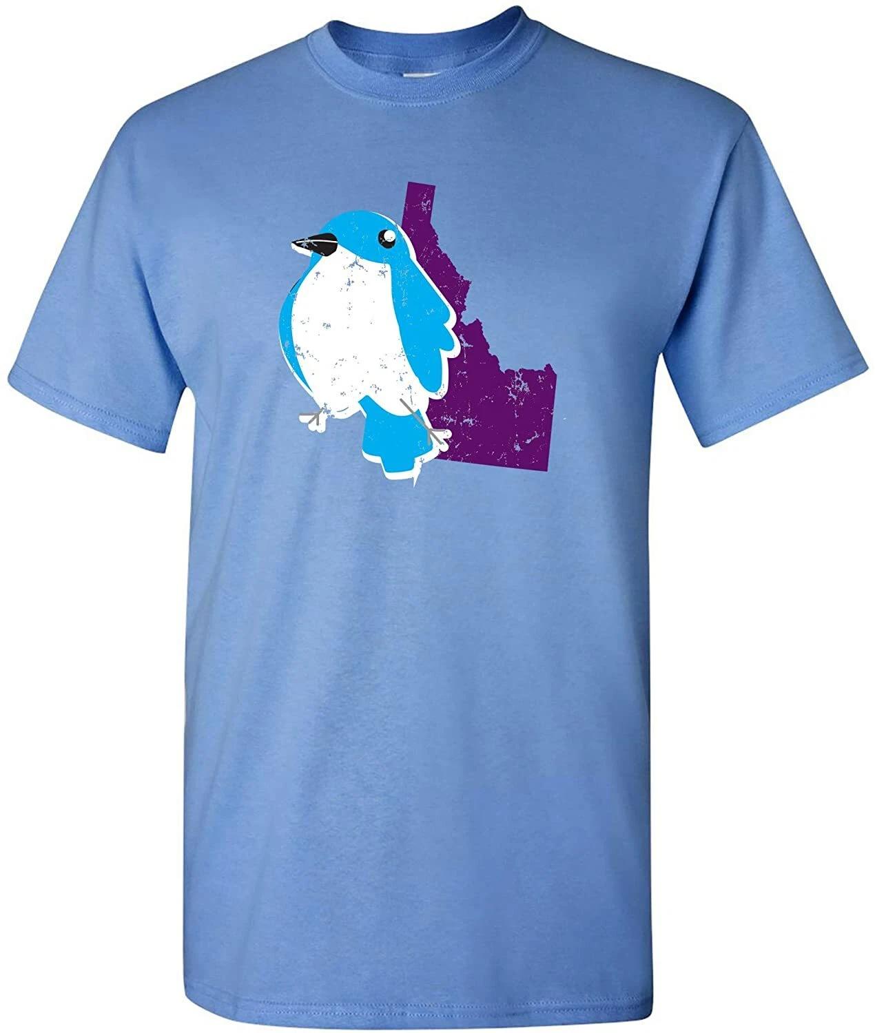 Idaho State Bird - State Pride Short Sleeve T Shirt - Carolina Blue 4XL