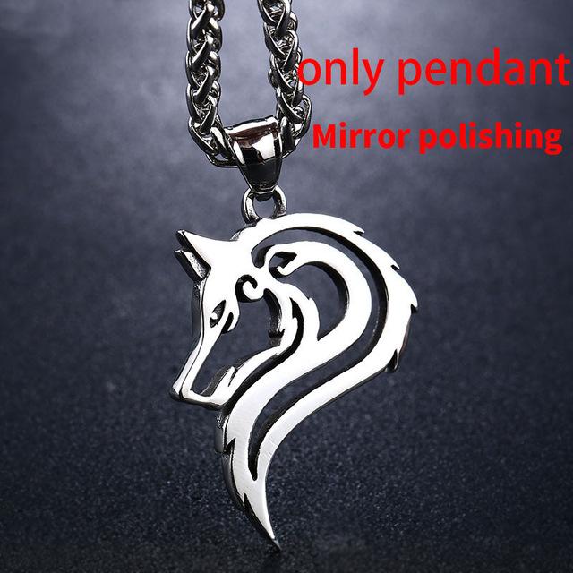 Beier 316L stainless steel celt wolf head pendant dropshipping hot sell viking wolf men necklace Fashion Jewelry LLBP8-302P