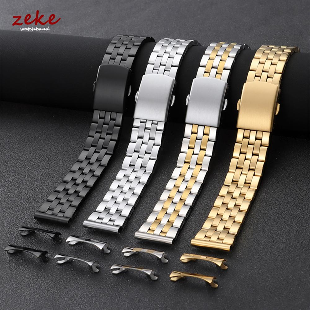 Stainless Steel Watch Bracelet Universal 12mm 14mm 16mm 18mm 20mm 22mm 24mm Straps Folding Safety Buckle for Women Watch Band