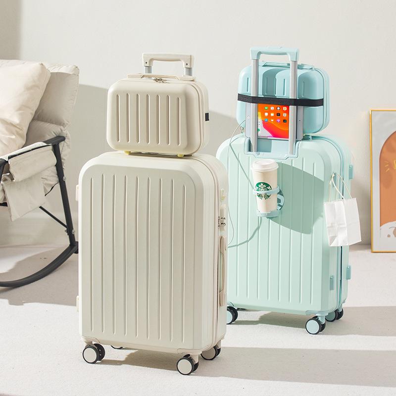 High-Value Trolley Case: Large Capacity Travel Suitcase with Double-Layer Zipper for Men and Women Students