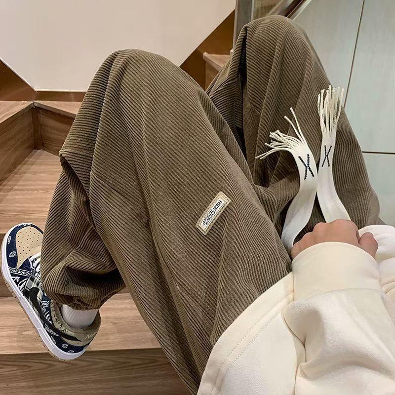 

Мужской свободный комбинезон в японском стиле - Повседневные брюки длиной девять точек для весны и осени M коричневый