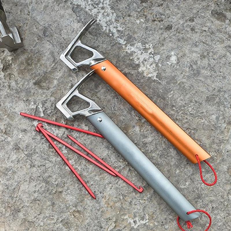 Multifunctional Stainless Steel Stakes Nail Puller with High Quality Aluminum Alloy Handle Protect Yourself In the Wild