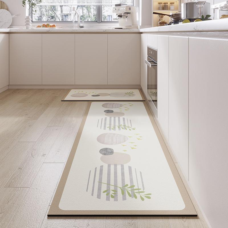 Absorbent Non-slip Kitchen Rug Quick-drying Diatom Mud Mat Oil-absorbing Long Foot Carpet Home Decoration Floor Mats