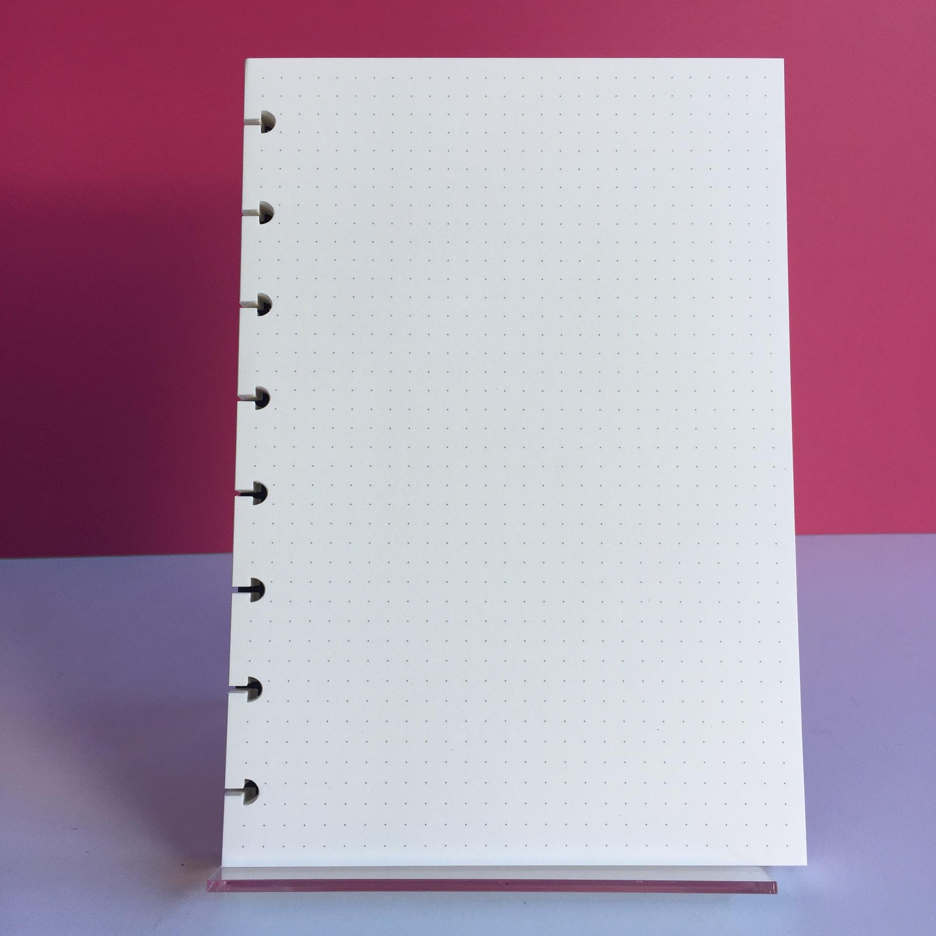 

А5 Внутренний лист Пустой/Горизонтальная линия/Точечная матрица/Точечная сетка Блокнот со страницами для грибных отверстий Внутренний лист Заправка Внутренний лист для блокнота