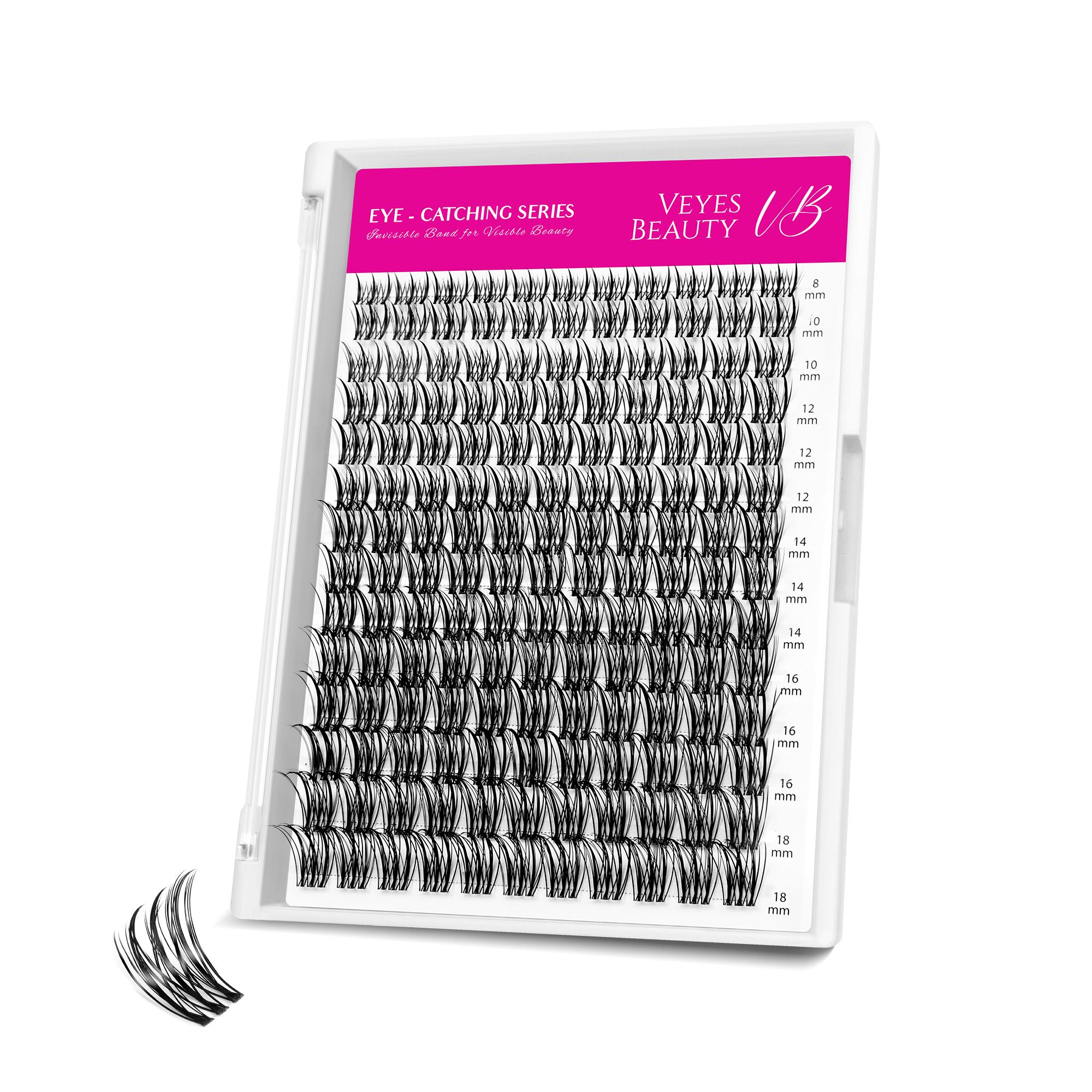 

Veyesbeauty Пучки ресниц Flutter эффект невесомая лента 154 пучка 8-18 мм LASH TRAY чёрный