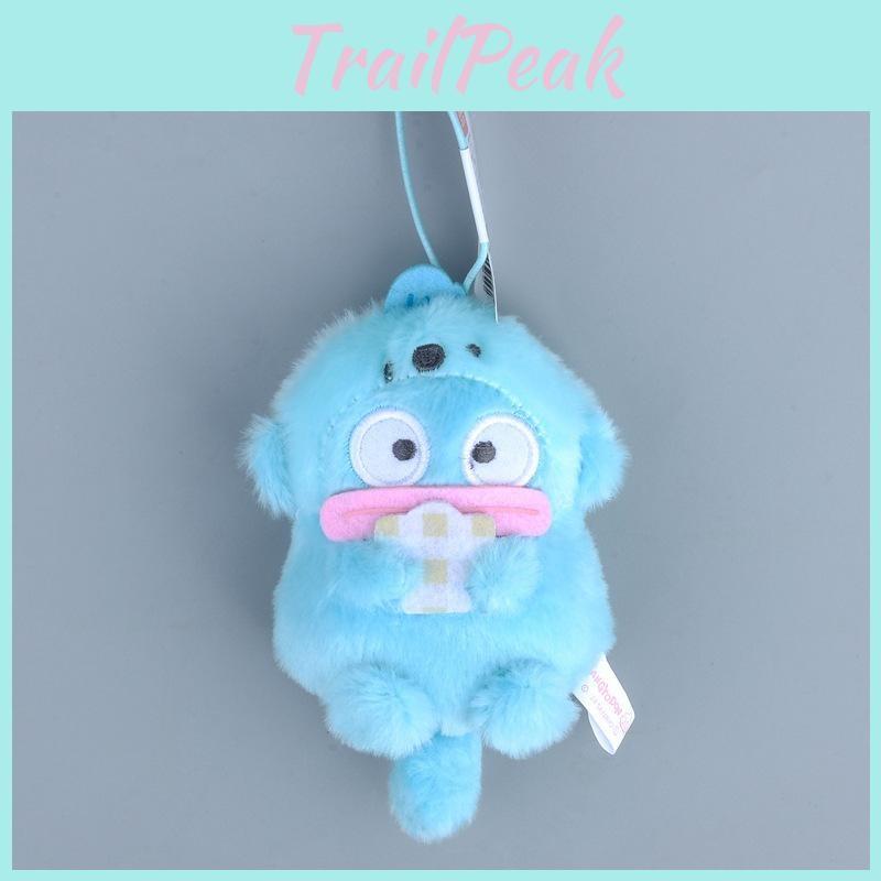 Hanton Ugly Fish Cross Dressing Otter Hold Shell Plush Pendant Keychain Doll