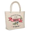 Beach Bag - PLANETEE - The Affairs of a Hellish Maryse - Beige Cotton - Large Capacity - France Print