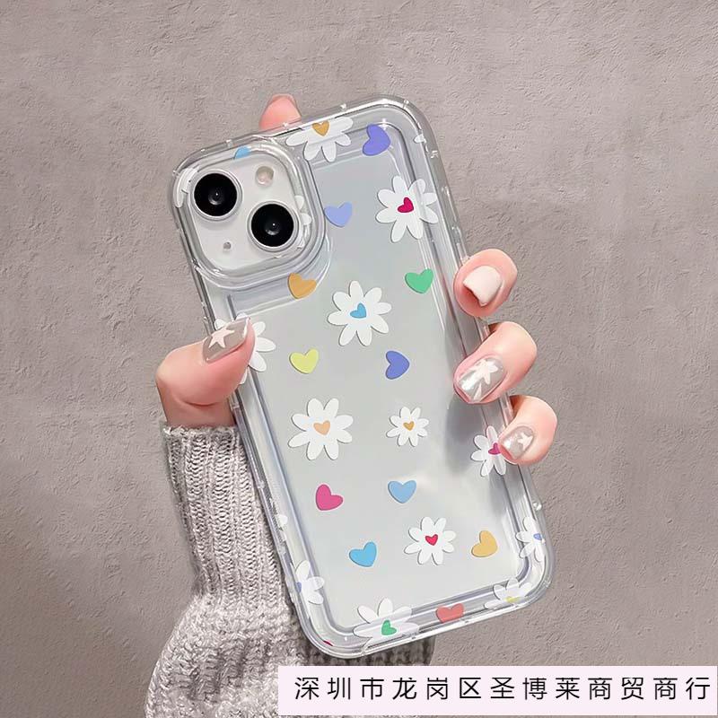 Color Love White Flower for Apple 15Plus Mobile Phone Case iPhone12promax Trend 14/13/11 Set