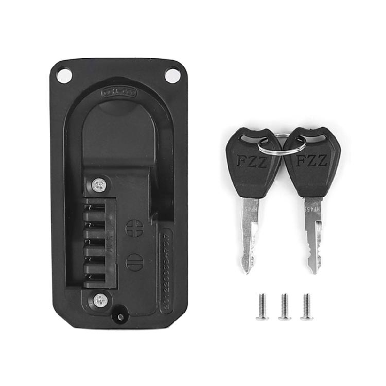 Electric Bike Battery Case Lock with Key Bike Battery Lock Connection Board Cover Charging Port Part Easy To Install