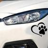 Love Heart Dog Paw Footprint Highly Reflective Sticker For Car Window Bumper Night Driving Warning Sign Reflector Animal Decal