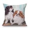 Jack Russell Mops Charles Spaniel Hund Tiere Handmalerei Kissenbezüge Dekorative Kissen für Sofa