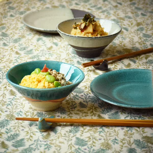 Ceramic Ai Mori Cafe Tea Bowl 08406 "Evening Calm" Size Approx. 12.7 H5.6