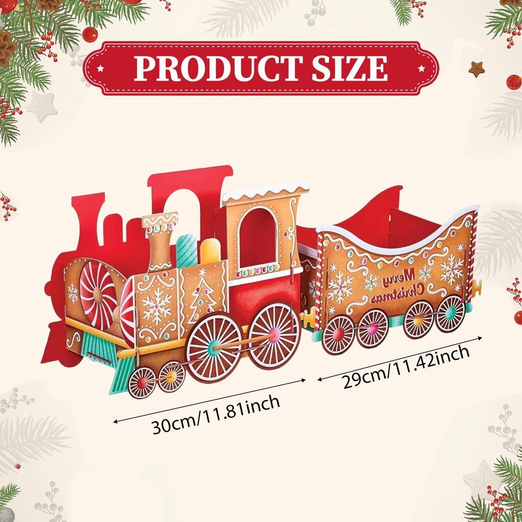 Weihnachtsmann Geschenk Zug Box Weihnachtsdekoration Papier Organizer für Geschenk Weihnachts Ornament