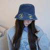 25 Early Autumn New Flower Denim Bucket Hat Female Sweet Cute Pot Hat Tide