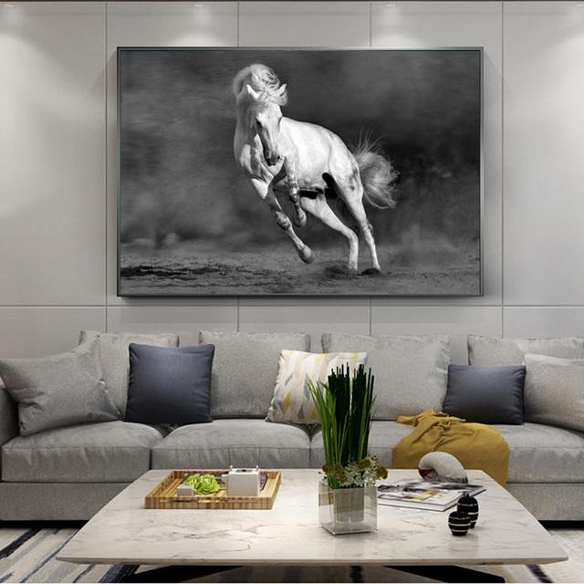 Saudi Classic Animal Wall Art Painting Abstract Horse Canvas Poster and Print Luxury Wall Pictures for Living Room Home Decor No Frame