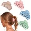 4 Stück Mittlere Haarklammern 6,5 cm Doppelte Zähne Haarklemmen Langlebige Kunststoff-Haaraccessoires für den täglichen Gebrauch und Styling