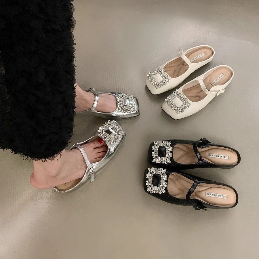 British Flat-bottomed Women's Mary Jane Single Shoes New Autumn and Winter Versatile Skirt French Soft-soled Small Leather Shoes