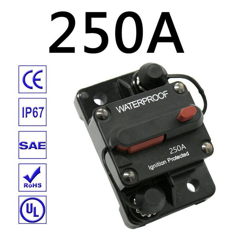 30A-300A AMP Circuit Breaker Fuse Reset 12-48V DC Car Auto Boat Waterproof Fuse Box 80A 100A 120A 150A 200A 250A Car Protector