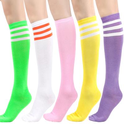 Three-Bar Calf Socks Dance Socks Cheerleading Performance Football Socks Golf Socks And Knee Socks Medium Tube Socks
