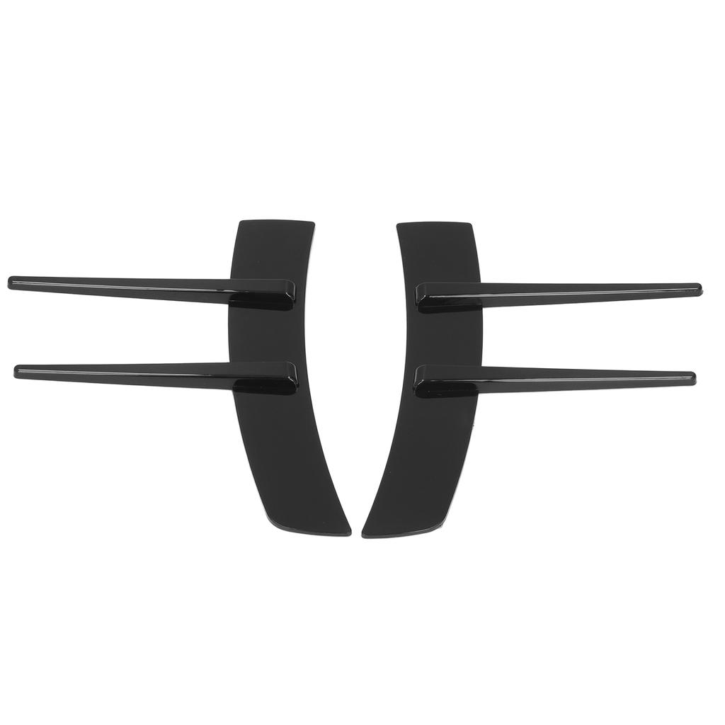 2 Pcs Gloss Black Front Bumper Side Spoiler ABS Body Spoiler Canard Universal for Car