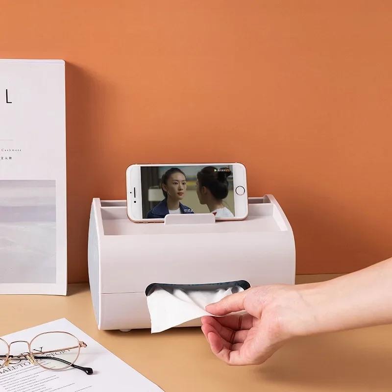 Large Tissue Box Home Living Room Pumping Box Creative Simple Multifunctional Tissue Tube Remote Control Storage Box